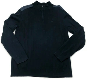 Michael Kors Men's Cotton Blend Knit 1/4 Zip Pullover Sweater Size Large - Picture 1 of 11