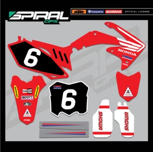 Custom MX Graphics Kit Factory Honda CRF 250 450 Retro 2009 2010 2011 2012 - Picture 1 of 5