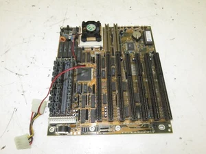 FIC 486-PVT Baby AT Motherboard w/ Intel 486DX4-S 100MHz 24MB Ram - Afbeelding 1 van 5