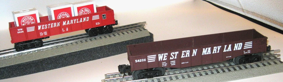 K-Line K-5626 Western Maryland Red & K-54206  Western Maryland Maroon Gondolas - Image 1 of 1