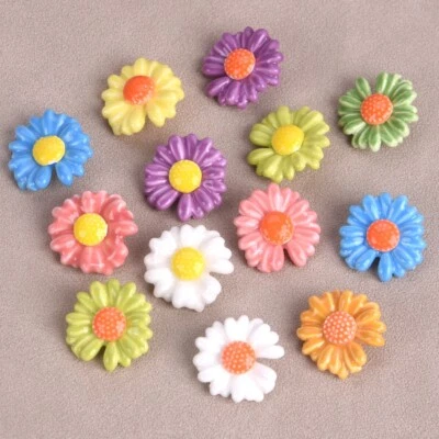 10pcs Daisy Flower Shape 18mm Ceramic Loose Bead For Jewelry Making DIY Findings - Image 1 of 4