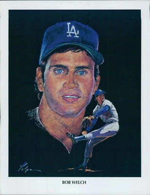 Bob Welch Los Angeles Dodgers Unsigned Licensed 8.5x11 Union 76 Litho Print C - Image 1 of 2