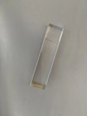 Bloque de sello acrílico transparente rectángulo 1"X4"  Foto 1 de 2