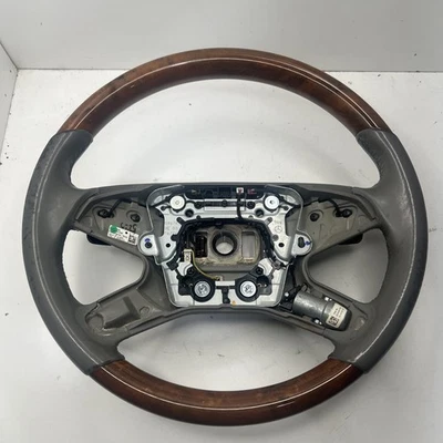 10-13 MERCEDES BENZ E350 ANILLO DE DIRECCIÓN 4 RADIOS CUERO GRIS CON PALETA DE CAMBIO OEM Foto 1 de 4