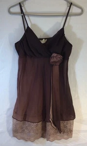 vintage Guess women's tank top brown size small floral festival feminine y2k - Picture 1 of 10