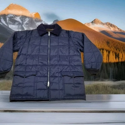✅De colección Chaqueta Térmica-Gemelos SAMCO Azul Marino Invierno Puffer Garra Cremallera Para Hombre XXXL✅MANCHA Foto 1 de 4