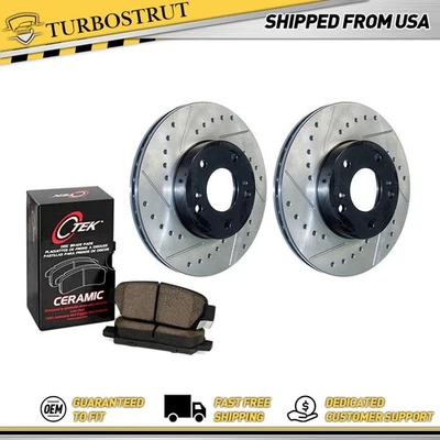 Kit de pastillas de freno y rotores delanteros centrados OE para Mercedes-Benz E500 2003-2006 Foto 1 de 4