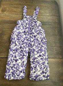 Traje mono camuflaje floral púrpura blanco púrpura babero esquí niña platino rosa 2T - Imagen 1 de 16