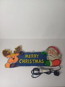 Frohe Weihnachten Leuchtschild Vintage Retro Deko Festlich Requisite Xmas  - Bild 1 von 18