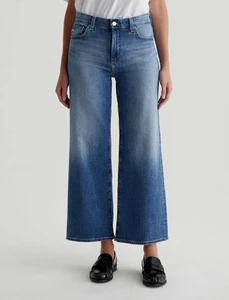 AG Adriano Goldschmied Saige Wide Leg Crop Jeans Damen Größe 27 Stretch Denim - Bild 1 von 10