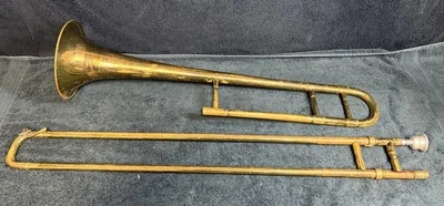 Trombone vintage Hawkeye Des Moines EUA com bocal York & Sons 13  - Imagem 1 de 4