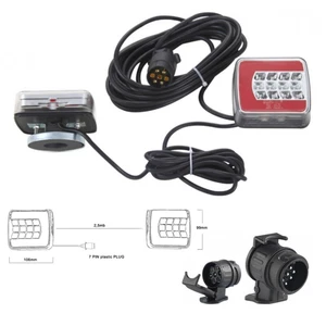 LED Anhänger Rückleuchten Set 7 pol. verkabelt 7,5m + 12V Adapter 13 auf 7-pol. - Bild 1 von 4