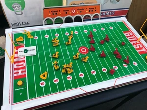 Tudor NFL Electric Football Game #500 Orig. Box Red Yellow See Video Vtg Toys - Picture 1 of 9