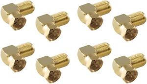 Poppstar 8x SAT-Winkel-Adapter Antennen Winkeladapter 90 Grad gewinkelt F- Coax - Photo 1/4