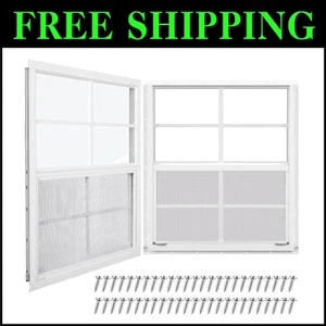 18''x23'' Tempered Glass Outdoor Windows - Complete with Screws & Screens - Picture 1 of 9