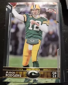 Aaron Rodgers 2015 Topps Chrome Karte #2 Green Bay Packers Soft & Hard Sleeved - Bild 1 von 6