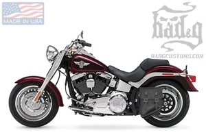 Harley Softail Hardtail LEFT Side Swingarm BLACK SOLO BAG - SHL03 BAD&G CustomS - Picture 1 of 10