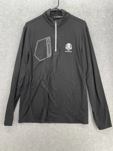 Ralph Lauren RLX 1/4 Zip Men's Large 2016 Ryder Cup Black Vintage - Picture 1 of 12