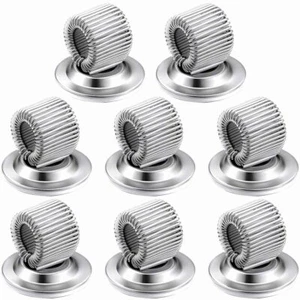 8 Stück Edelstahl Magnetische Stifthalter Clips für Kühlschrank Whiteboard - Bild 1 von 7