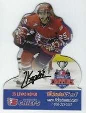 2008-09 Spokane Chiefs (WHL) Levko Koper player magnet 