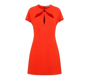 Stella McCartney Minikleid Schlüsselloch Cut Out in Tomatenrot Gr. 42 / US 12 - Bild 1 von 12
