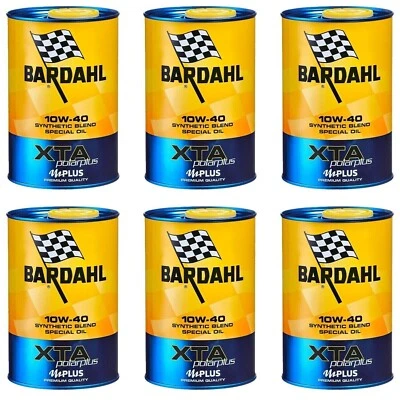 BARDAHL 6 Litri Olio Motore Bardhal XTA 10W40 per Auto Acea A3 B4 API SN CF Polarplus