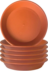 5.8 Inch (4.5" at Base) Plastic Plant Saucer Pack of 6, Small Plant Saucers for - Picture 1 of 7
