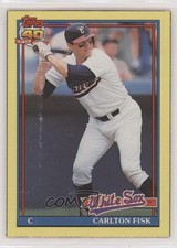 1991 Topps Wax Box Bottoms Carlton Fisk #F.2 HOF