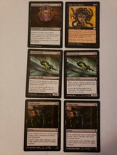 6 Mtg Black Nm/Lp 2x Corpse Lunge/ 2x Caustic Hound/ Coils Of The Medusa/...