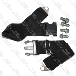Ajustador de cinturón de seguridad universal para vehículo coche negro con tuerca 4 piezas nuevo - Imagen 1 de 12