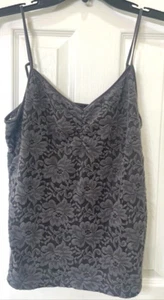 Arizona tank top 1X junior plus gray lace stretch vintage Y2k worn twice - Picture 1 of 7