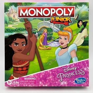 Monopoly Junior Disney Princess COMPLETE Hasbro Gaming 2020 Moana Mulan - Picture 1 of 10