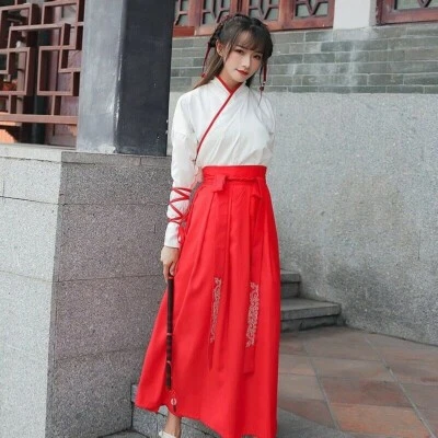 Damen Antike Chinesisch Bestickt Hanfu Kleid Orientalische Outfit Robe Kostüm - Bild 1 von 4