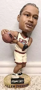 Allen Iverson Philadelphia 76ers 2005 Reebok Game Worn Jersey Wht Bobblehead SGA - Bild 1 von 6