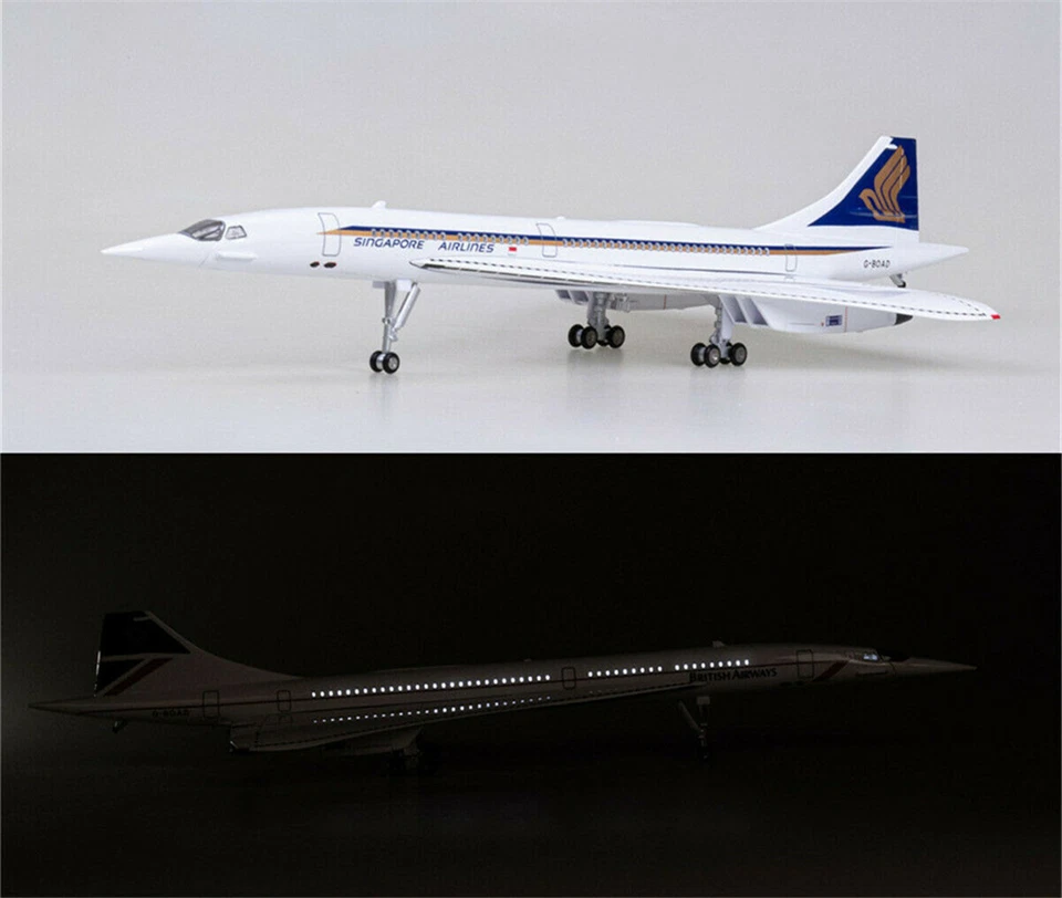 1/125 50cm Singapore Airlines Concorde Passanger Airplane Plane W/Light Sound To - Image 1 of 4