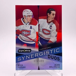 2022-23 Synergy Nick Suzuki / Jean Beliveau Synergistic Duos Red /499 #SD-5 - Picture 1 of 2