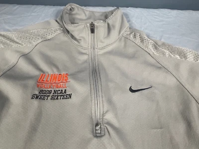 Nike Fit Universidad de Illinois Voleibol 2008 NCAA Sweet Sixteen 1/4 Cremallera Top M Foto 1 de 4