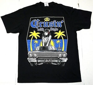 LOWRIDER T-shirt Low Rider Cruisin' Urban Streetwear Men's Tee Black New - Picture 1 of 2