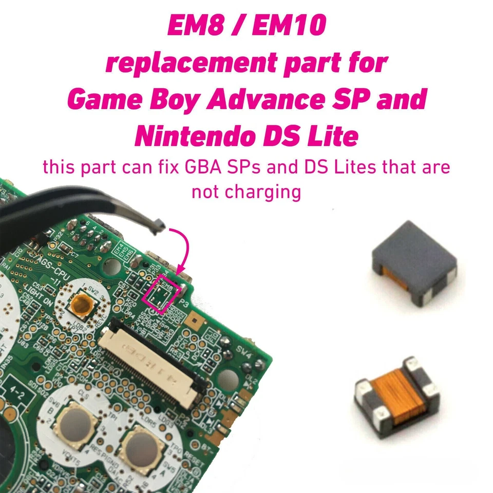 EM8 EM10 Filter Choke Coil for Nintendo DS Lite & GBA SP - Essential Repair Part - Image 1 of 4