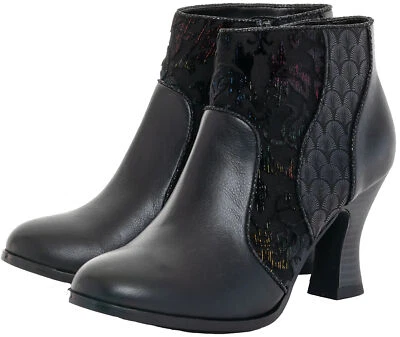 Ruby Shoo »LEIGHTON BROCADE« Holographic SCALE STIEFELETTE Ankle Boot Rockabilly - Bild 1 von 4