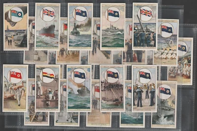 WILLS - FLAGS OF THE EMPIRE - 2nd series Cigarette Card Set - 1929 - Navy Naval - Image 1 of 4