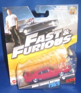 FAST & FURIOUS MOVIE 1969 DODGE CHARGER DAYTONA #29/32 MATTEL COLLECTIBLE, NEW