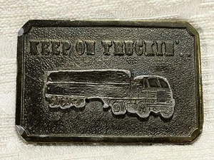 Vintage 74 Keep on Trucking Vintage Big Rig Semi Gürtelschnalle von James Lind -- 4376 - Bild 1 von 4