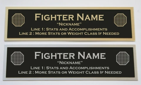 Custom Engraved MMA UFC Nameplate for your signed personal item or display case Cover