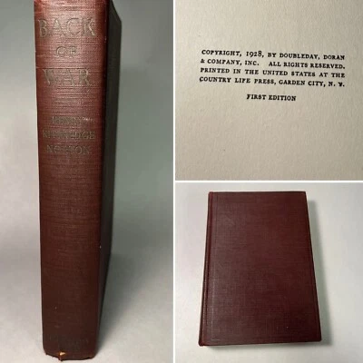 Rare Back Of War By Henry Kitteredge Norton 1928 First Edition Doubleday - Image 1 of 4