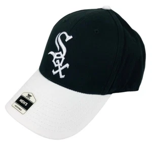 Chicago White Sox Black & White Brim MLB Hat Hook & Loop Adjustable Cap New - Picture 1 of 11