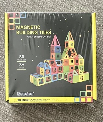 Coodoo Magnetic Building Tiles 30 Pieces NEW Explore Math Science & Creativity - Image 1 of 2