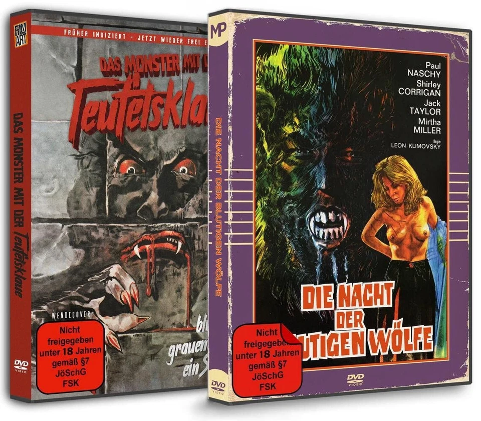 The Monster With Devil's Claw + Die Nacht Der Blutigen Wolves Paul Naschy 2 DVD - Image 1 of 1