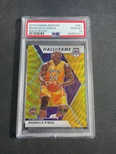 Shaquille O'Neal 2019 Panini Mosaic Gold Wave Basketball Card #281 Graded PSA 10