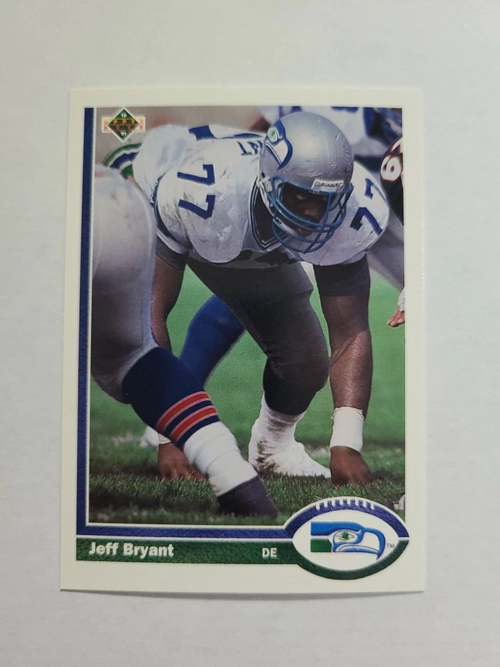JEFF BRYANT 1991 UPPER DECK FOOTBALL CARD # 338 E1968 - Image 1 of 1